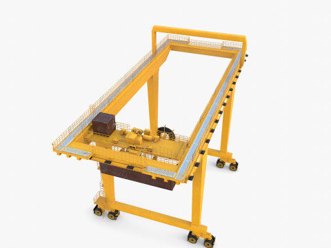 Rail Mounted Gantry Crane V4 Model 3D