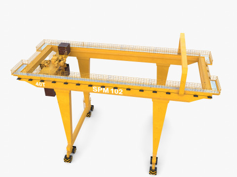 Rail Mounted Gantry Crane V4 Model 3D