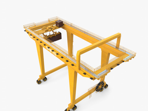 Rail Mounted Gantry Crane V4 Model 3D