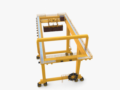Rail Mounted Gantry Crane V4 Model 3D