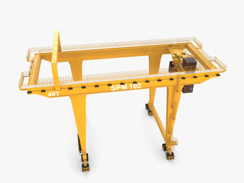 Rail Mounted Gantry Crane V4 Model 3D
