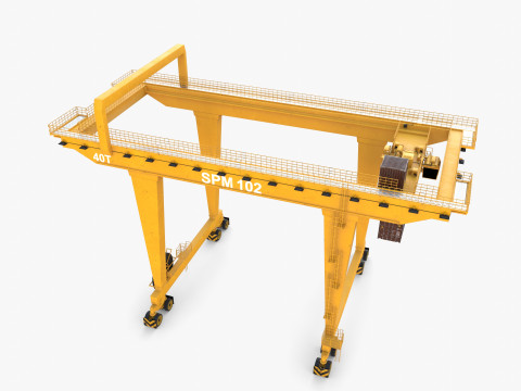 Rail Mounted Gantry Crane V4 Model 3D