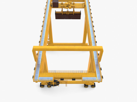 Rail Mounted Gantry Crane V4 Model 3D