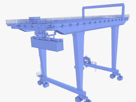 Rail Mounted Gantry Crane V4 Model 3D
