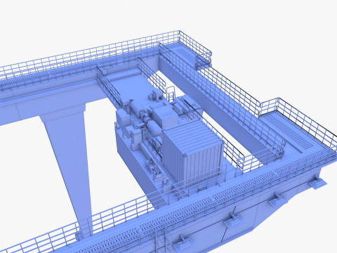 Rail Mounted Gantry Crane V4 Model 3D