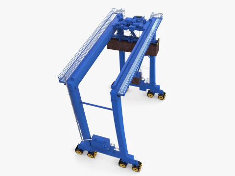 Rubber Tired Gantry Crane V1 3D Model