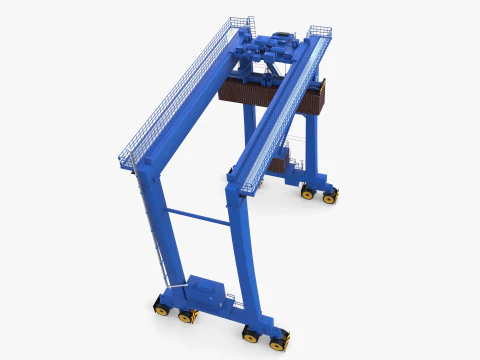 Rubber Tired Gantry Crane V1 3D Model