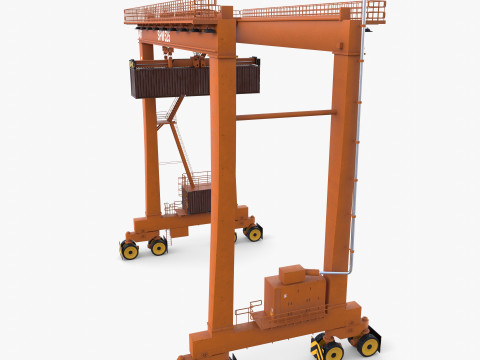Rubber Tired Gantry Crane V2 3D 模型