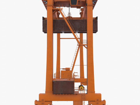 Rubber Tired Gantry Crane V2 3D 模型