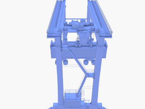 Rubber Tired Gantry Crane V2 3D 模型