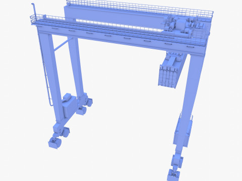 Rubber Tired Gantry Crane V2 3D 模型