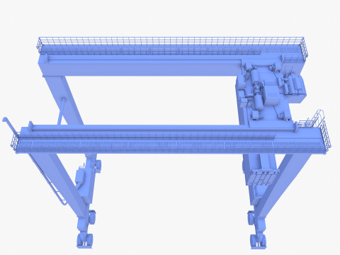 Rubber Tired Gantry Crane V2 3D 模型