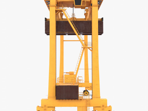 Rubber Tired Gantry Crane V3 3D Model