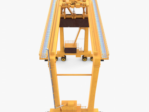 Rubber Tired Gantry Crane V3 3D Model