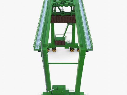 Rubber Tired Gantry Crane V4 3D Model