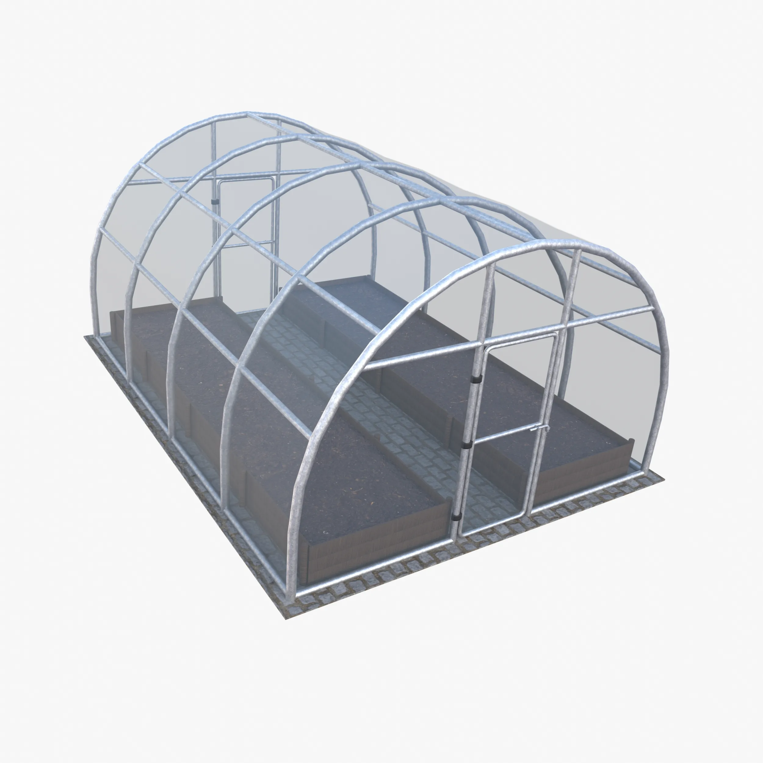 Garden greenhouse V1 3D Model .c4d .max .obj .3ds .fbx .stl .blend 