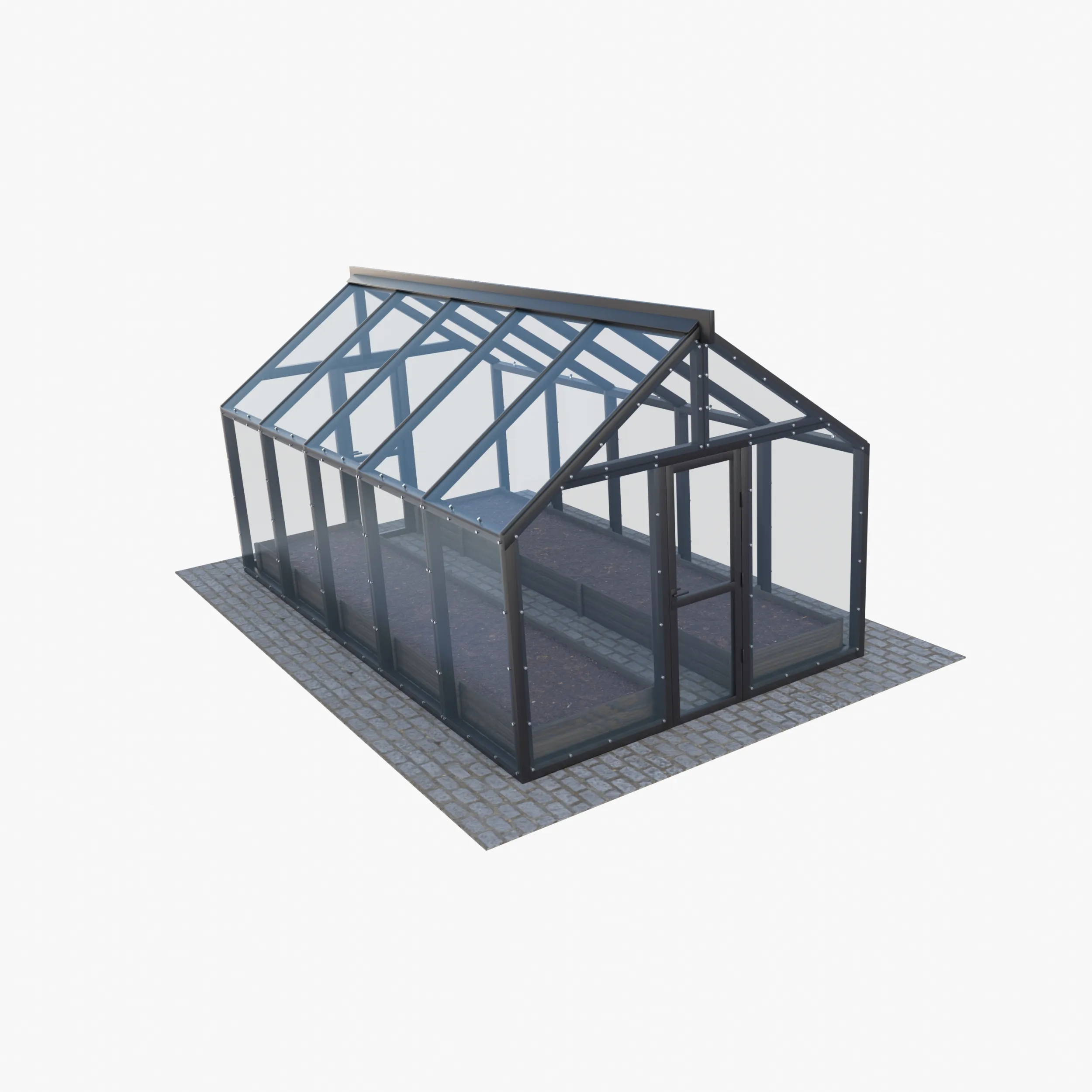 Garden greenhouse V3 3D Model .c4d .max .obj .3ds .fbx .stl .blend