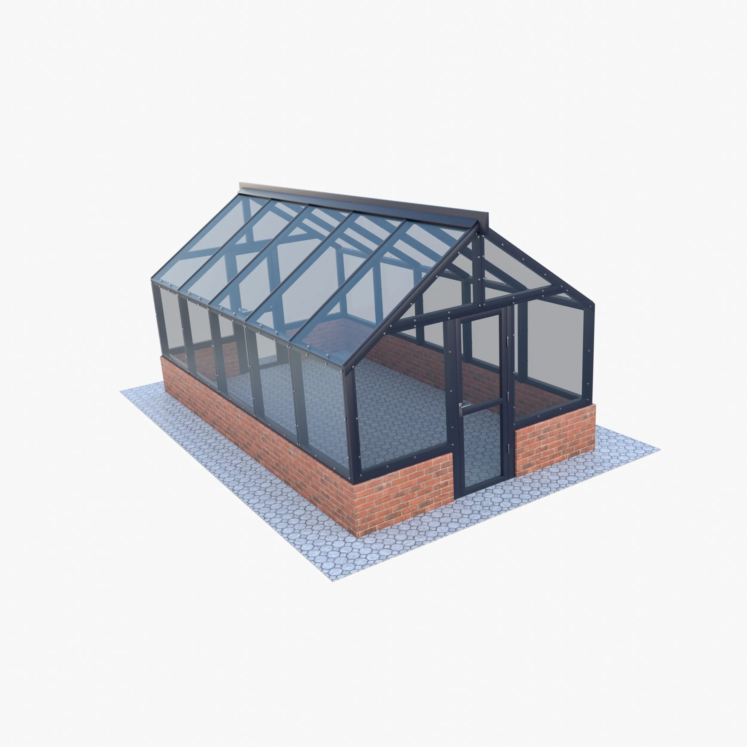 Garden greenhouse V5 3D Model .c4d .max .obj .3ds .fbx .stl .blend