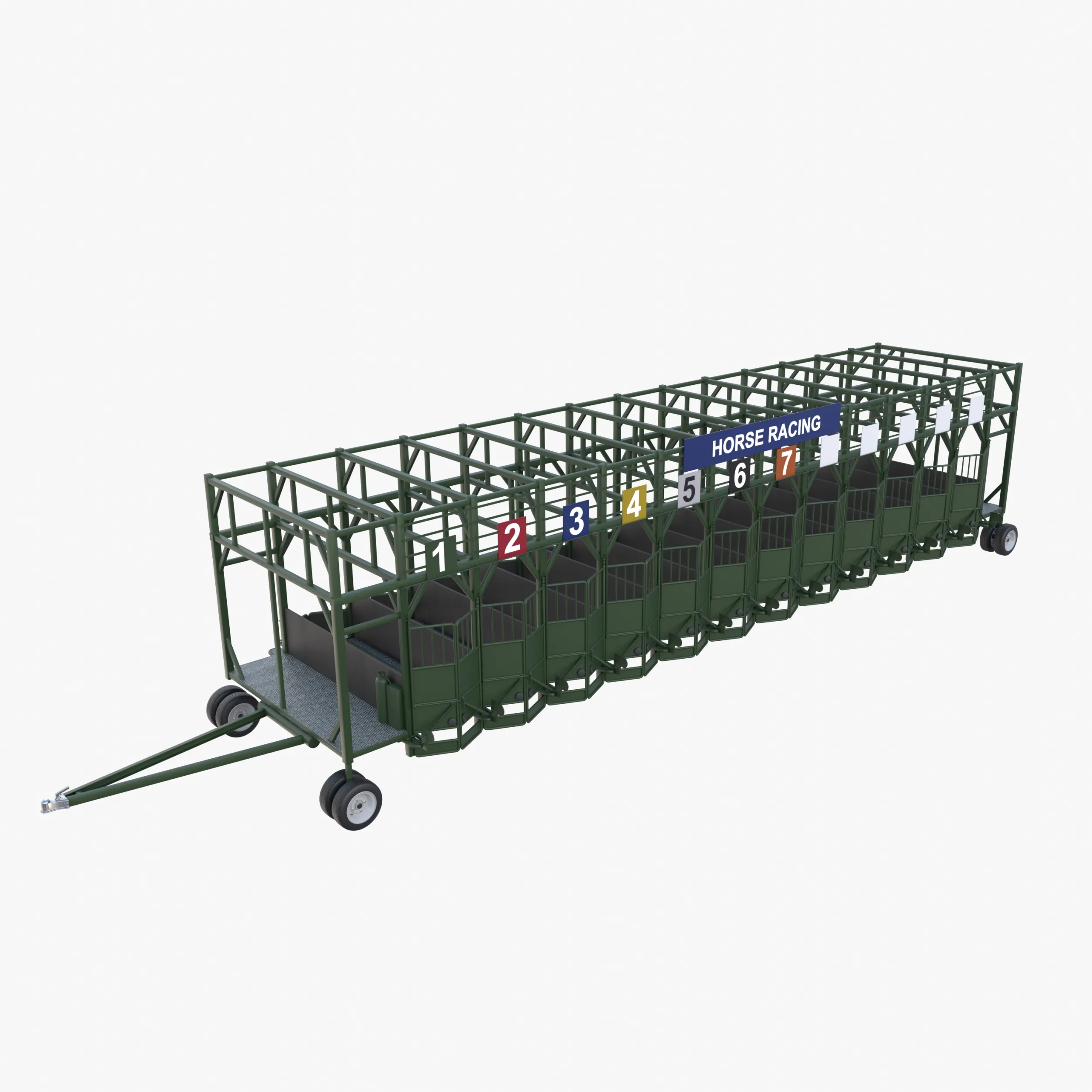 Horse Racing - Starting Gates V1 3D Model .c4d .max .obj .3ds .fbx .stl .blend 