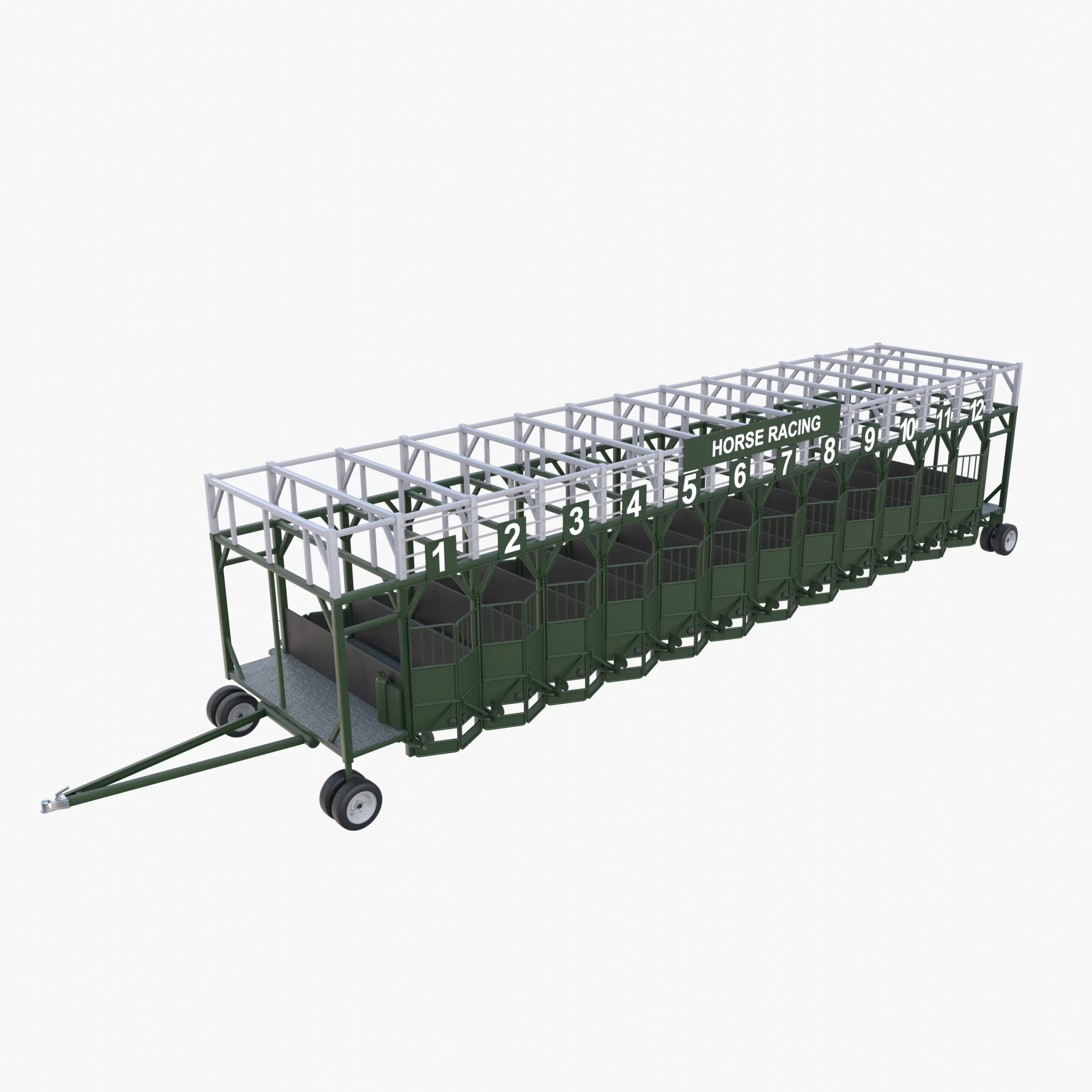Horse Racing - Starting Gates V2 3D Model .c4d .max .obj .3ds .fbx .stl .blend 