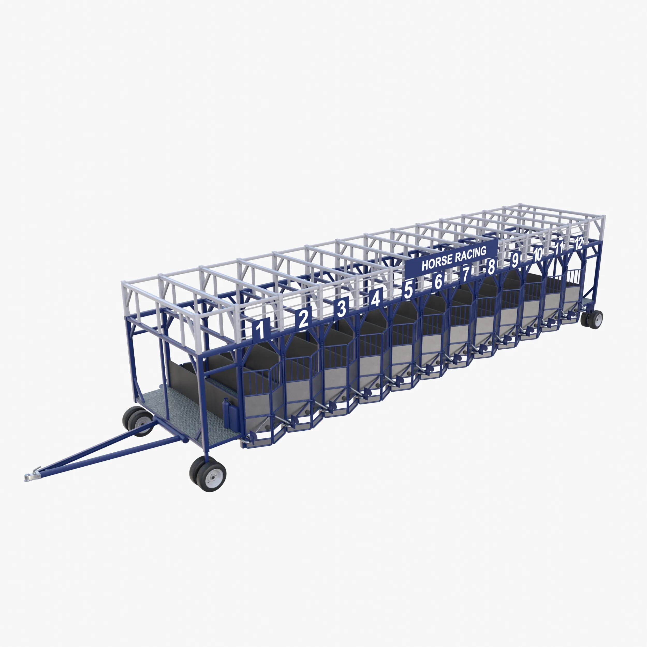 Horse Racing - Starting Gates V3 3D Model .c4d .max .obj .3ds .fbx .stl .blend
