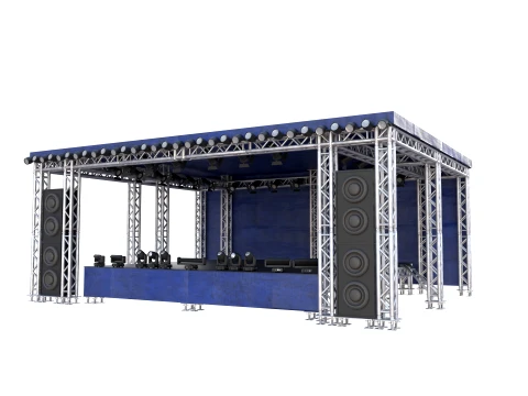 Square truss stage 3D Model