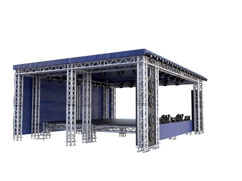 Square truss stage 3D Model