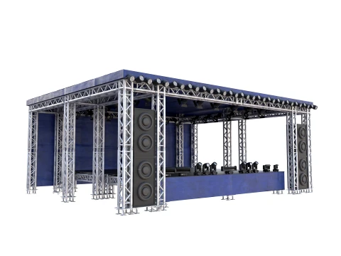 Square truss stage 3D Model