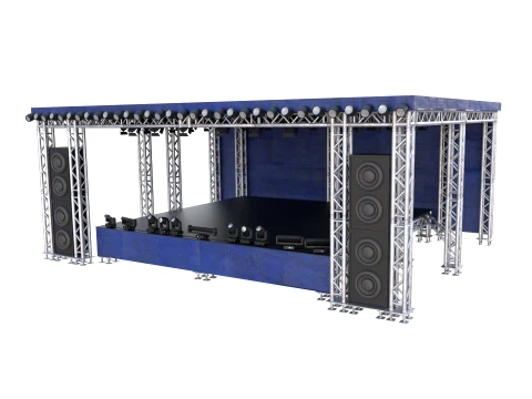 Square truss stage 3D Model