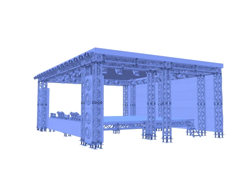 Square truss stage 3D Model