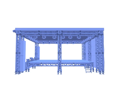 Square truss stage 3D Model