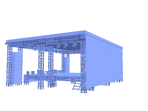 Square truss stage 3D Model