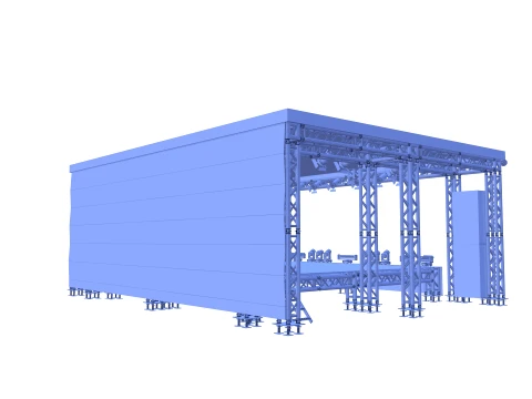 Square truss stage 3D Model