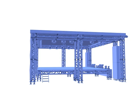 Square truss stage 3D Model