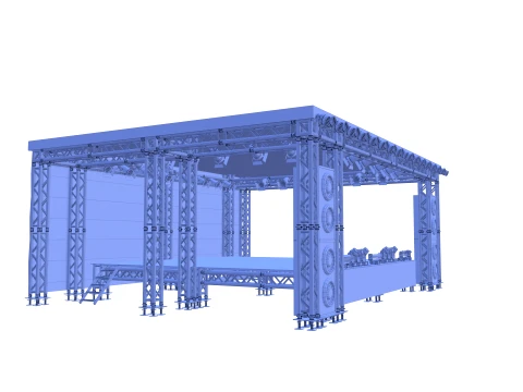 Square truss stage 3D Model