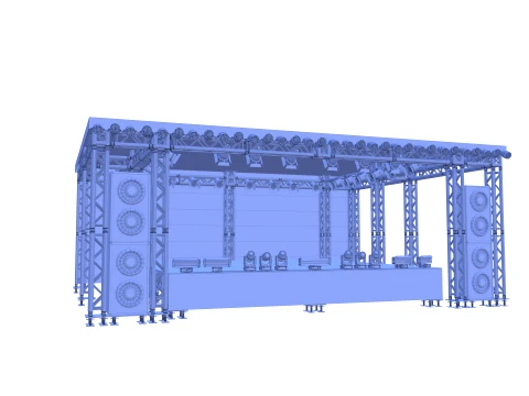 Square truss stage 3D Model