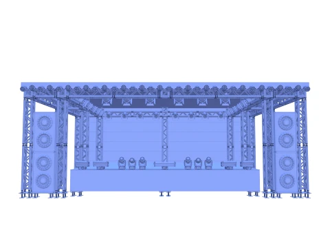 Square truss stage 3D Model