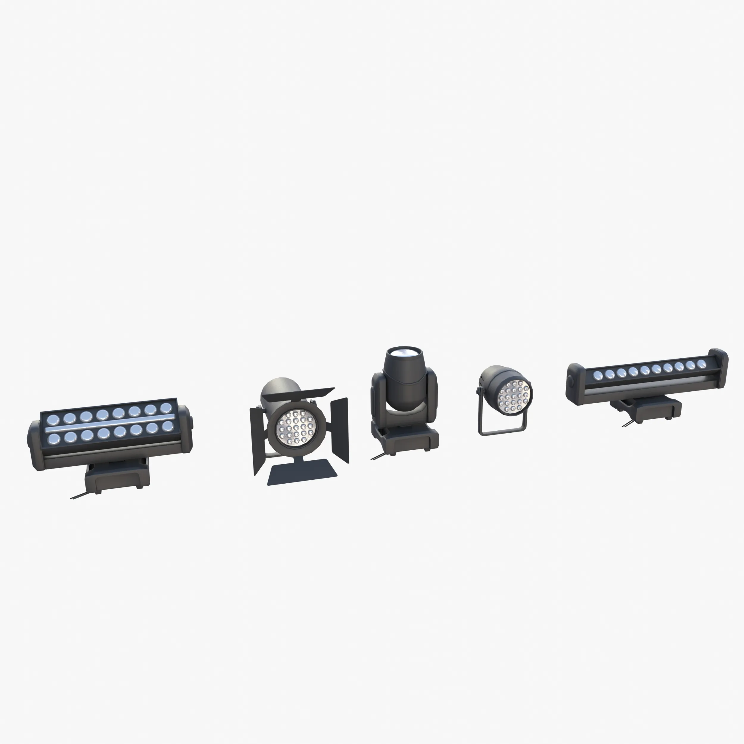 Stage lights 3D Model .c4d .max .obj .3ds .fbx .stl .blend 