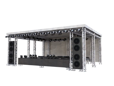 Triangle truss stage 3D Model