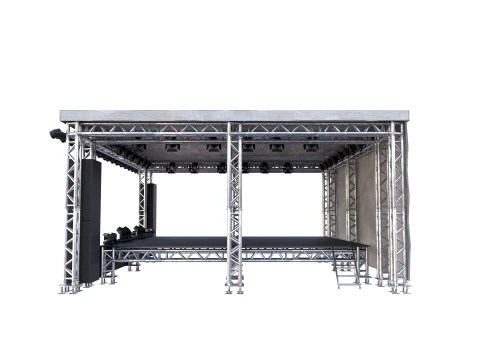 Triangle truss stage 3D Model