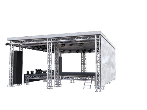 Triangle truss stage 3D Model
