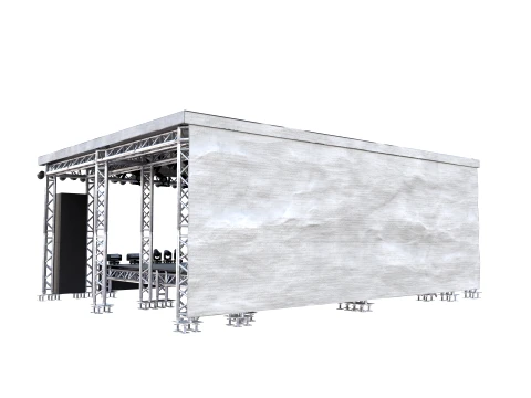Triangle truss stage 3D Model