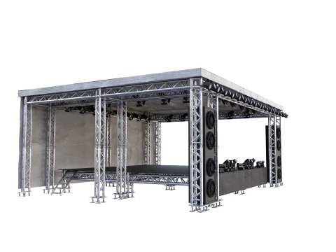 Triangle truss stage 3D Model