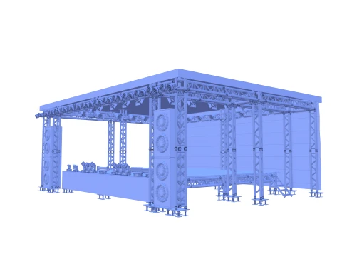Triangle truss stage 3D Model