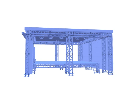 Triangle truss stage 3D Model