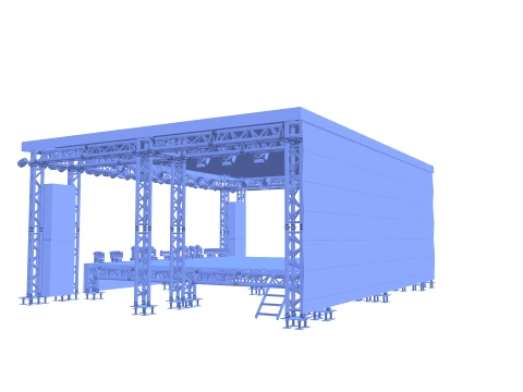 Triangle truss stage 3D Model