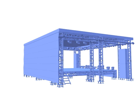 Triangle truss stage 3D Model
