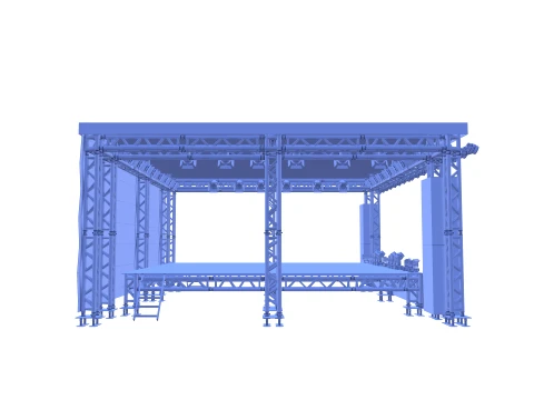 Triangle truss stage 3D Model