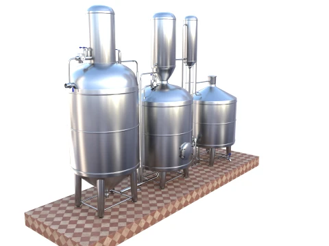 Alcohol distillation tank V1 3D Model