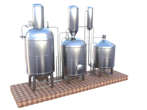 Alcohol distillation tank V1 3D Model